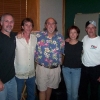 John (sound engineer), Murph, Tom Paden, Judy Rodman (vocal coach and producer) and Jerry in the studio