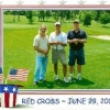 Lead guitar man Mark Kos, Jerry, and 97.5 "The Hound" morning personality Dean Paige golfing for the Red Cross
